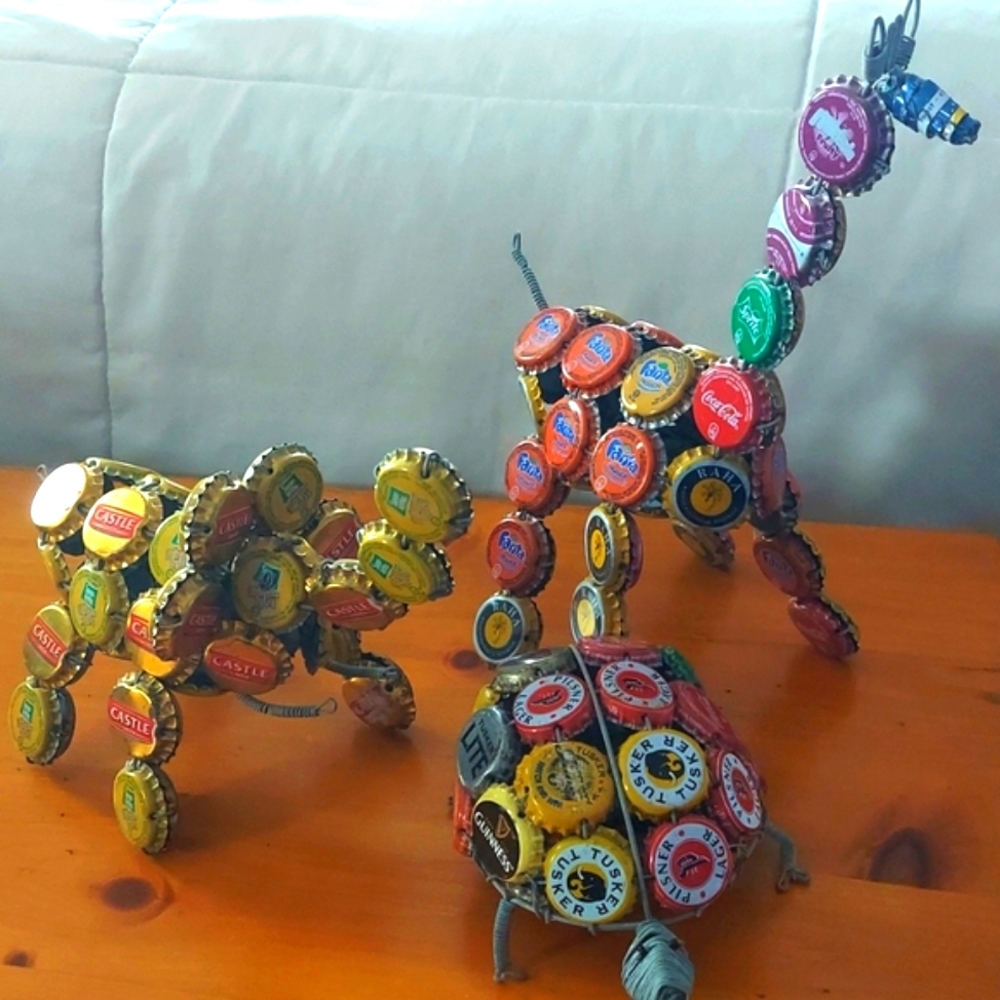 Set of 3 Bottle Cap Aminals